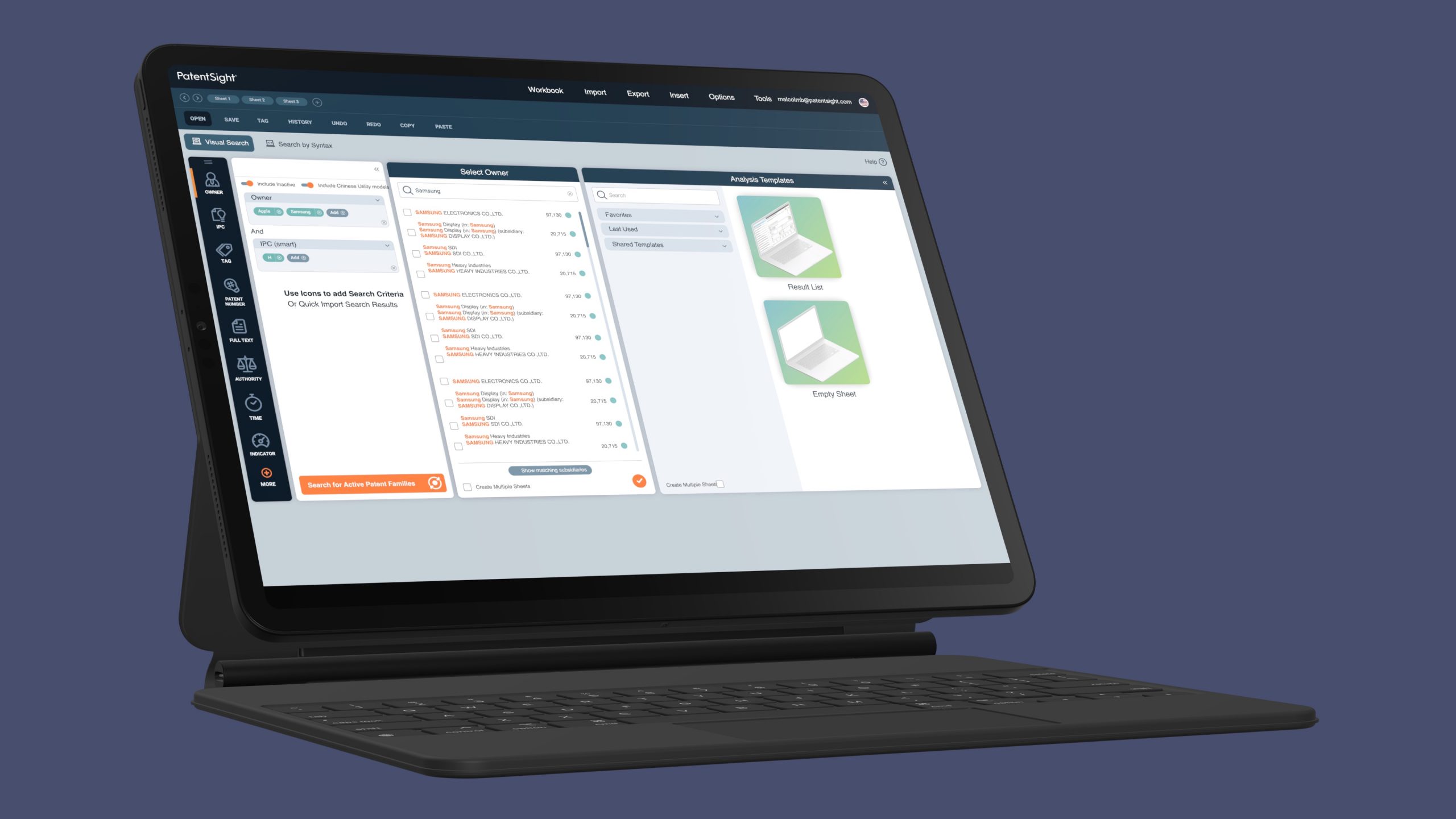 Patent Sight Dashboard