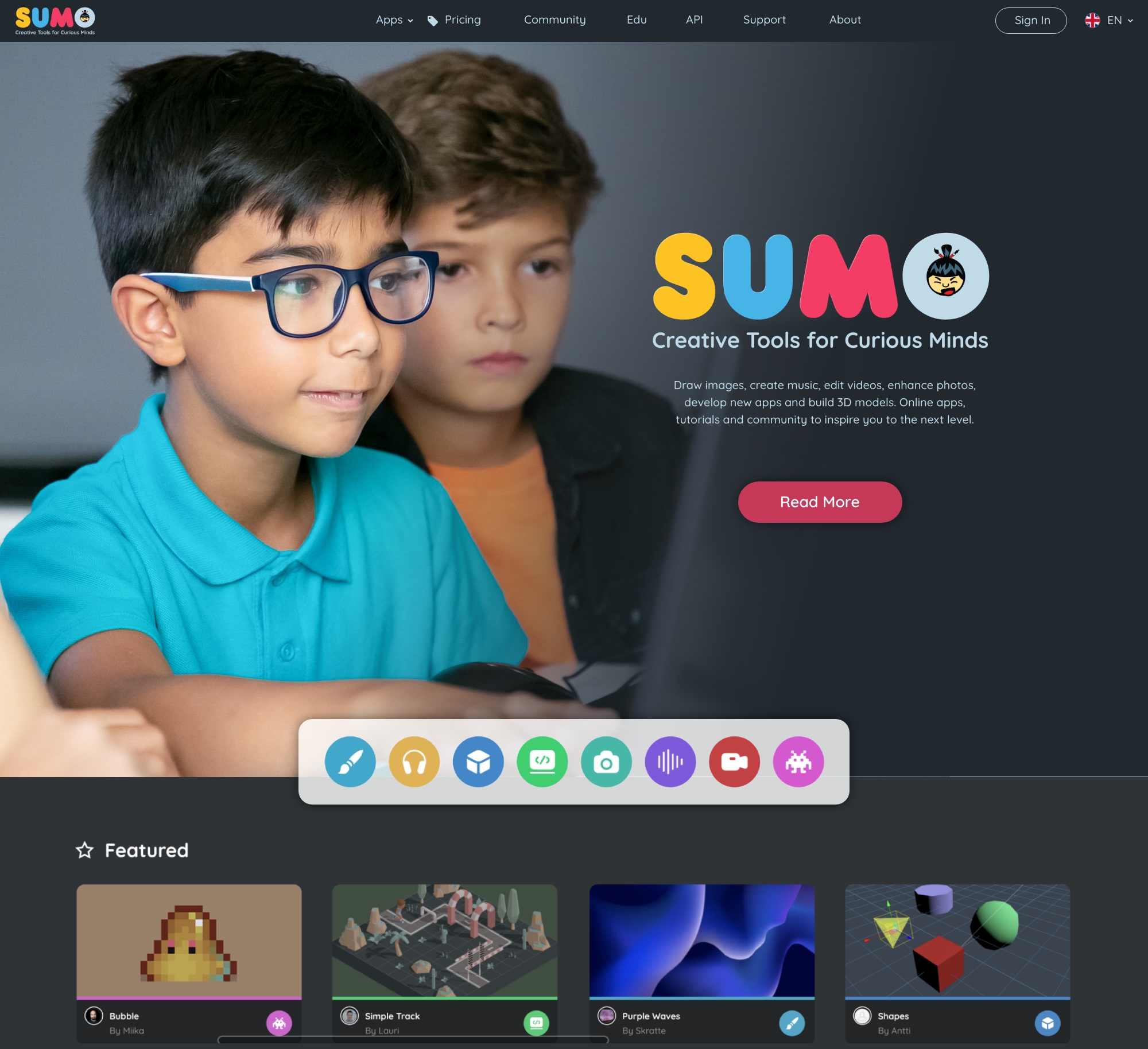 Sumo.app Home Page