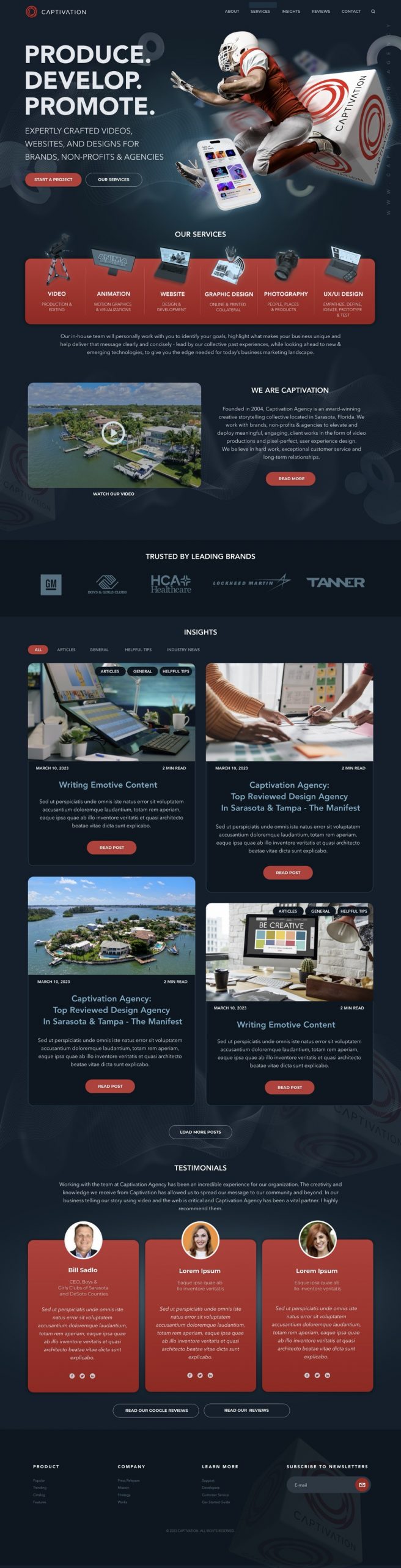 Captivation Home Page